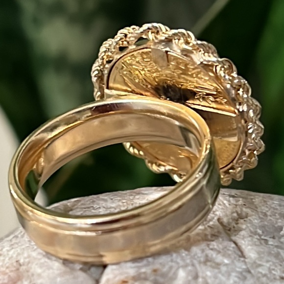 1914 22k gold Indian head coin ring - Picture 3 of 6